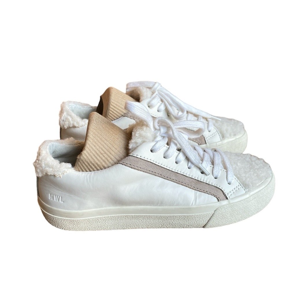 Madewell Sidewalk Low-Top Sneakers in Leather: Sherpa Edition size W5 M3.5 - Picture 2 of 9